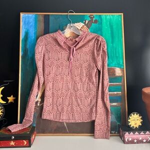 Tiny Willow Rose Lace Long Sleeve Top Small